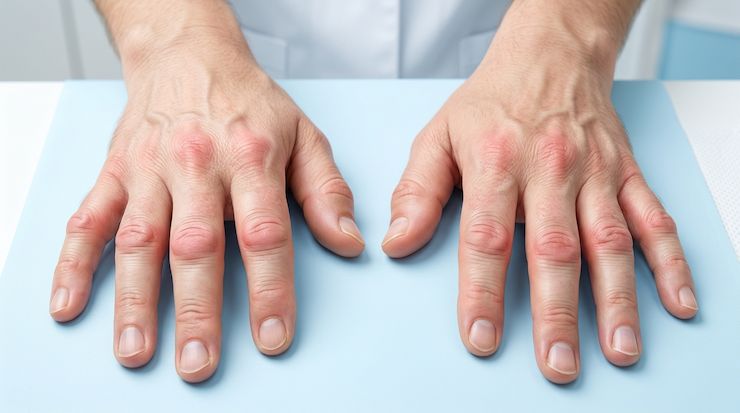 revmatoidnyy-artrit-simptomy-sustavov-ruk Симметричное воспаление суставов пальцев рук при ревматоидном артрите